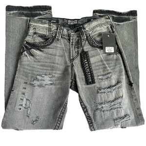 Affliction Men's Denim Premium GRANT ROW FLR ILL FADE Jeans Straight 29X32 NWTs